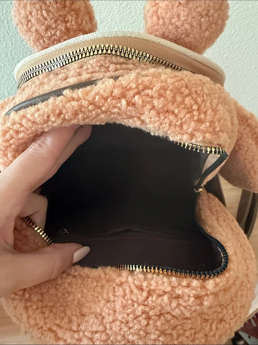 Loungefly Plush JarJar Binks Character Backpack - Peach, Brown & Cream